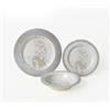 Hermia Concept Elegante set di stoviglie da 18 pezzi in gres grigio panna, contiene 6 ciotole, 6 piatti da torta e 6 piatti da portata, lavabile in lavastoviglie e adatto al microonde