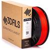 3DFILS - Filamento flessibile per stampa 3D eFil TPU 60D: 1.75 mm, 500 g, Rosso