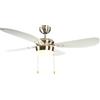 AireRyder Ventilatore da soffitto Classic, 105 cm, in nichel e bianco, con illuminazione e catene di trazione, 105202202