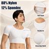 Camicia con muscoli finti da uomo, divertente camicia imbottita con muscoli