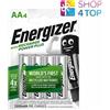 Energizer 4 Batterie Ricaricabili Energizer Power Plus AA NiMH 2000mAh 1.2V