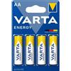 VARTA 4x Varta Energy Batterie Alcaline AA 1.5V LR6 Mignon MN1500