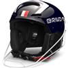 Briko, HELMET Unisex adulto, Shiny Tangaroa Blue-White, 56