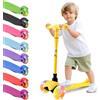 Hurtle Monopattino Bambino e Bambina a 3 Ruote, Scooter per Bambini e Bambine con Luci LED, Altezza Regolabile 64-71 cm, Antiscivolo, per Interno/Esterno, Età 2-5 Anni