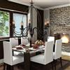Opviq Elegant American Traditional Chandelier, corpo in metallo, rivestito in rame, diametro 60 cm, altezza regolabile 60-90 cm, E14 Max 40 W | Illuminazione senza tempo per Any Space