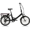 FLYWHEEL Bici e-bike 20 folding pieghevole elettrica acciaio nera 6 speed 36V 7.8 FLYW...