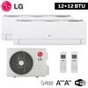 LG ELECTRONICS Climatizzatore 12000+12000 dual split LG Libero Smart WiFi ThinQ DualCool A++ /