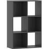 Altro Libreria a Cubi con 6 Ripiani Portaoggetti, in Legno, 61.5x29.5x91.5 cm, Nero