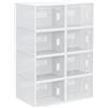 Altro Scarpiera Modulare in PP con 8 Cubi Contenitori e Porta Magnetica, 25x35x19 cm,