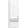 Altro Mobile Scarpiera a 5 Ante Antiribaltamento, in Legno, 65x17x180.5 cm, Bianco