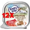 ADOC 12 X ADOC Vaschetta Manzo Monoproteico Cotto al Vapore 100 grammi per Cani