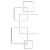 Altro Libreria Moderna Sospesa con 5 Cubi Intrecciati in Legno, 49.5x10.2x86cm, Bianco