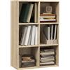 Altro Mobile Libreria Moderno a 6 Cubi in Legno, 65.5x30x97.5 cm, color Rovere