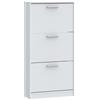 Mac Scarpiera - 6 paia - Bianco opaco - 3 ante a ribalta - L58,2 x P20,4 x H115,