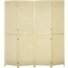 Altro Paravento per Interno Pieghevole a 4 Ante, Divisorio in Bambù di Rattan, 180x1.6