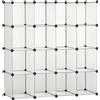 Altro Mobile Scarpiera Modulare Salvaspazio, 16 Cubi 30x30x30 cm in Acciaio e PP, 125x