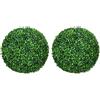 Altro Set di 2 Piante Finte Sfera di Bosso Ø40cm, Decorazione per Interno ed Esterno,
