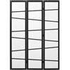 Altro Paravento Separè a 3 Pannelli Pieghevole in Legno, 120x170cm, Nero e Bianco
