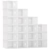 Altro Mobile Scarpiera Rettangolare in Plastica PP, 18 Box 25x35x19 cm per Scarpe max