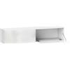 Altro Mobile TV Sospeso per Televisori da 45"-55"-65" con 2 Armadietti e Ante a Ribalt