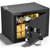 Cassaforte Piccola Muro Mobile Blindata 23x17x17cm Chiave Casa Ufficio Hotel 6.6