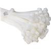 Fascette Plastica Bianche 100x2.5mm 100pz Cablaggio Professionali Resistenti 8kg