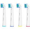 Milos Testine Compatibile con Braun Oral B 4 Testine Spazzolino A- Confezione Da 4