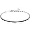 Morellato Bracciale Morellato Tennis SATT14 Bracelet Argento Uomo Zirconi Neri 18+3,5cm