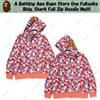 Una scimmia da bagno A Bathing Ape Bape Store One Fukuoka Bldg. Felpa con cappuccio Shark Full...