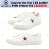 Converse One Star L EB pelle bianco rosso cremisi 35200470 taglia uomo