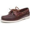 Sebago Docksides Portland Waxed - Vela In Pelle Marrone - Taglia 40 [7 US 25.6cm
