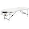 Altro Lettino Massaggi Portatile Pieghevole e Professionale in Alluminio bianco 215x81