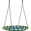 Altro Altalena per Bambini da 3-8 Anni da Giardino Ø100cm e Corde Regolabili, Blu
