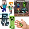 SMOBY Set di statuette in metallo Minecraft Steve Alex Creeper Warden 6 cm