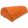QUIRUMED Cuscino Mezzo Cilindro, Misure 30 x 18 cm, Colore Arancione, Ergonomico, Similpelle, Imbottitura in Schiuma, Cuscino Massaggiante, Fisioterapia