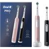 Oral-B Spazzolini Elettrici Ricaricabili Pro Series 1 Rosa e Nero con 2 Testine di