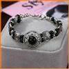Bracciale Tibetano Nero da Uomo Donna Braccialetto Regolabile Etnico con Perline