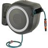 GARDENA Avvolgitubo automatico da parete RollUp M / L 25 m con bordo bianco