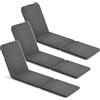 Bazkar Cuscino per sdraio Jaipur S-49 190x60 cm Grigio scuro set 3