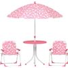 Altro Tavolo da Picnic per Bambini Set Tavolo e Sedie con Ombrellone Rosa