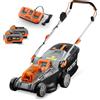 FUXTEC Tagliaerba elettrico a batteria 40V (2x20V) E2RM43 Set batterie e caricab