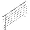 Bc-elec Corrimano per scale 180cm, balcone, balaustra, ringhiera in acciaio inox con ...