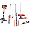 Varan Motors 4 in 1 Sega a catena Motosega Decespugliatore Tagliasiepe Termica + Estensione