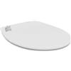 Copriwater Universale Chiusura Ammortizzata Sedile WC Bianco Robusto Ovale Tirso