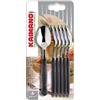 FISKARS-KAIMANO Set Posate Nero 6 Pezzi - Cucchiaio - Acciaio Inox - Lavabili in Lavastoviglie