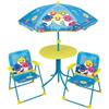 Fun House FUN HOUSE Baby Shark Mobili da giardino - 1 tavolo H.46xø46 cm, 2 sedi