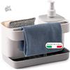 Organizer Lavello Cucina Porta Spugna Dispenser Sapone Detersivo Snips 3in1