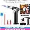 Cannello Da Cucina Fiamma Ossidrica Bruciatore a Gas Portatile (Gas Non Incluso)