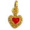Oro 18kt Ciondolo A Forma Di Cuore Elettroformato Vuoto in ORO GIALLO 18KT 750% List 435€