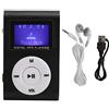 Gaeirt Lettore Mp3 con clip sul retro, mini lettore portatile leggero nero Backclip Let